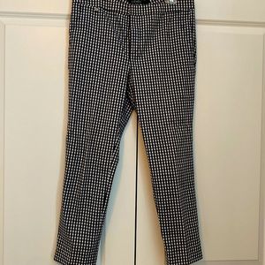Ankle length Lauren black and white checked women’s pants